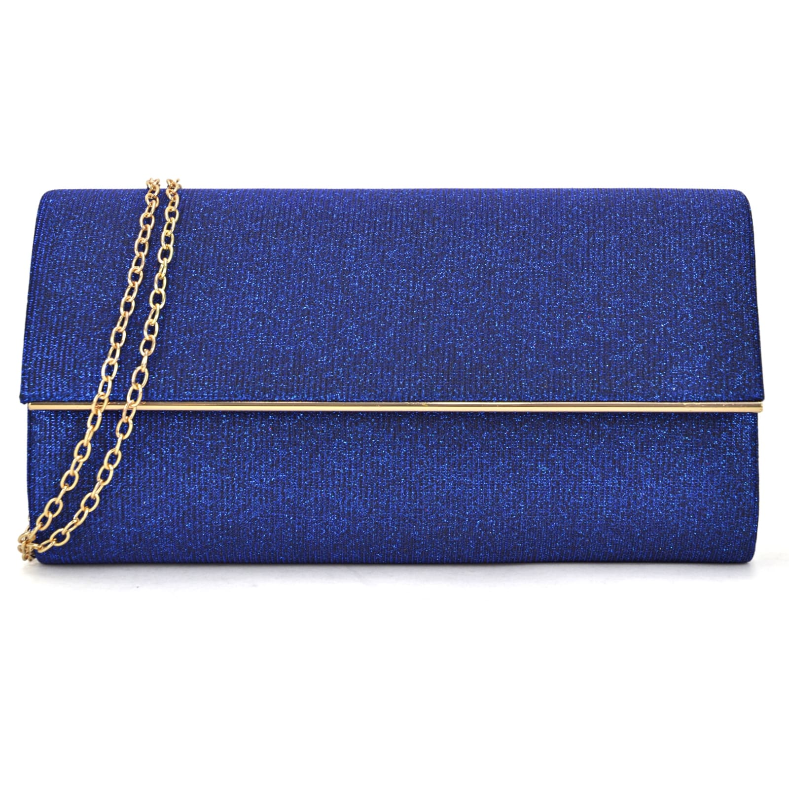 Glitter Clutch with Removable Chain Strap For Women