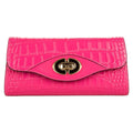 Genuine Leather Wallet Clutch Detachable Shoulder Strap