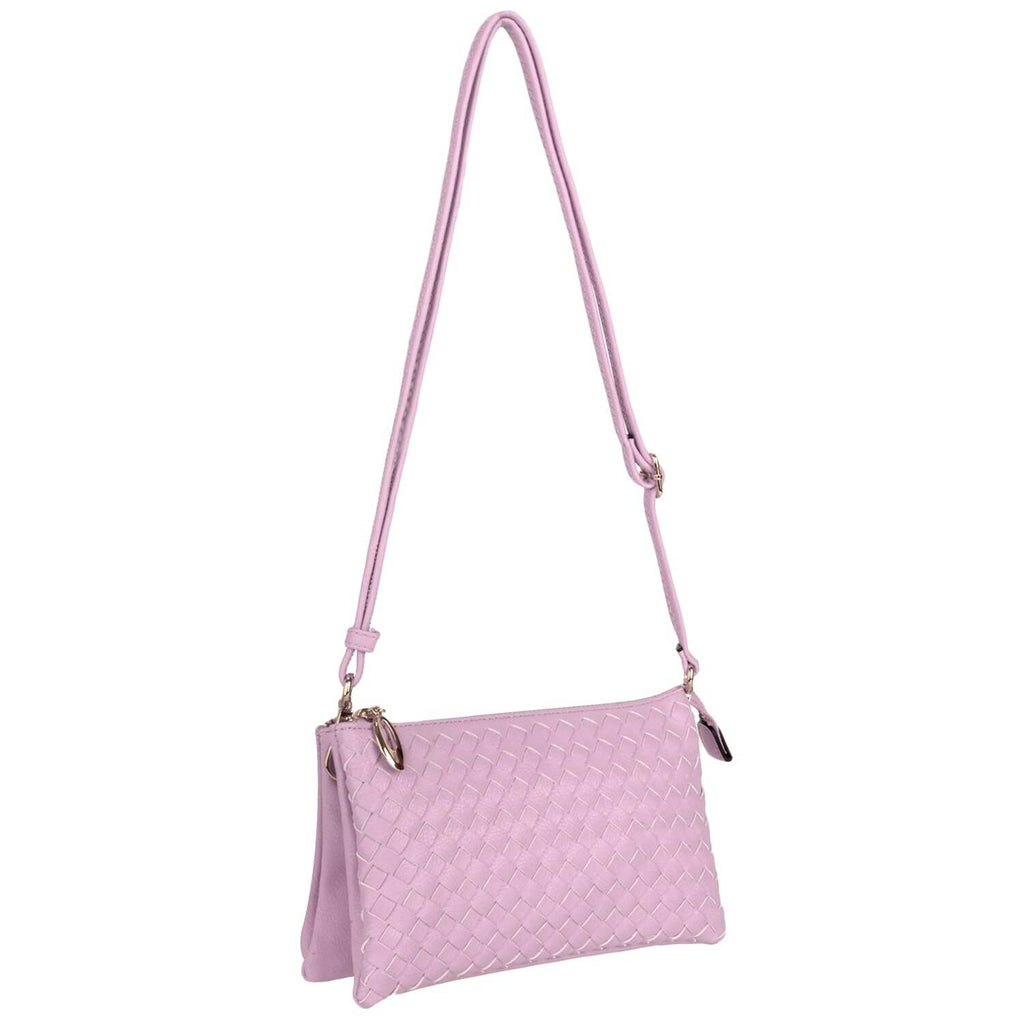 Women Fashion Cooper Weave Crossbody Clutch