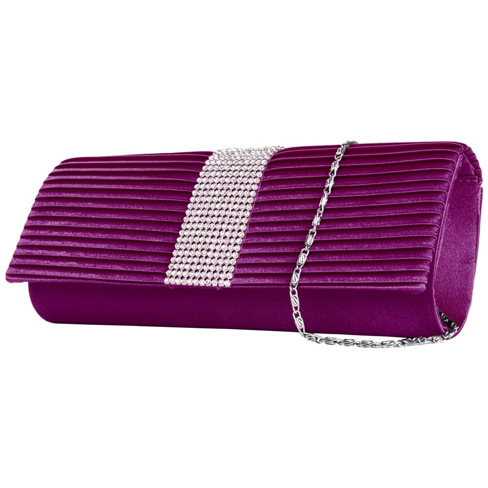 Women's Diamante Clutch Purse Bag